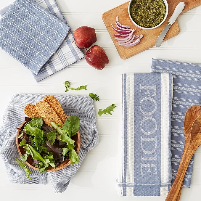 Stonewash Blue Foodie Dishtowel & Dishcloth