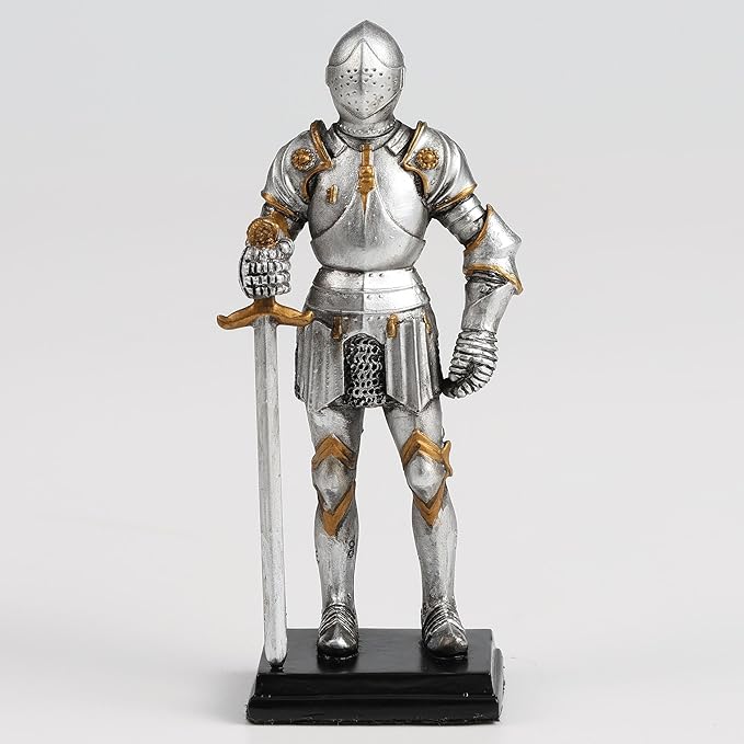 Medieval Knight Armor Sword Stance