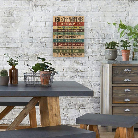 Pallet Sign - Ten Commandments