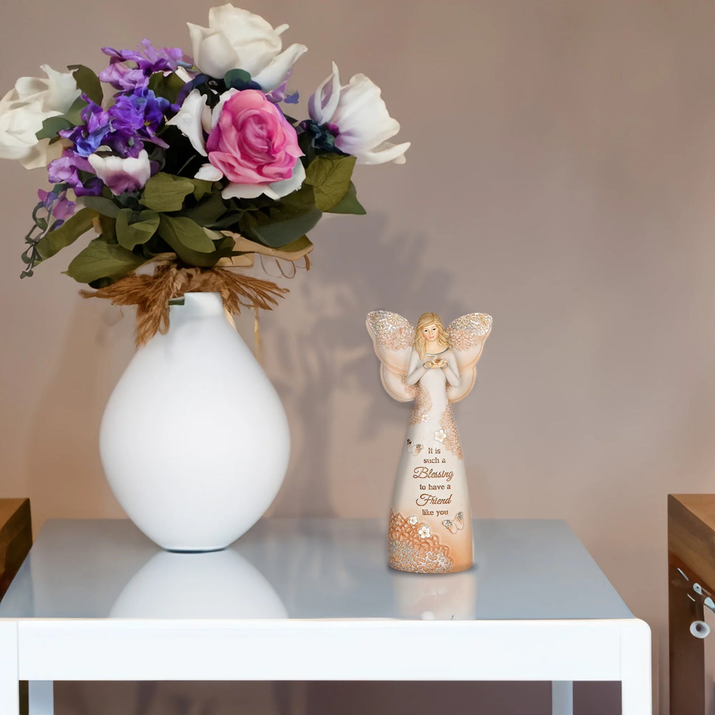 Friend 7.5" Angel Holding Butterfly