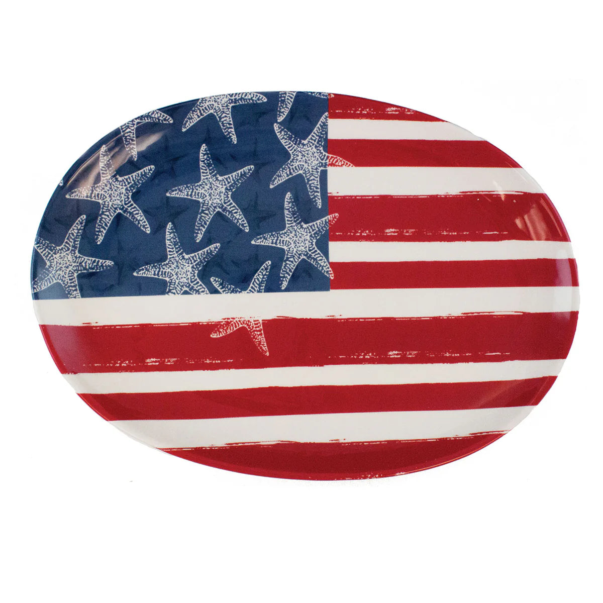 Patriotic American Flag Stars Serving Dish
