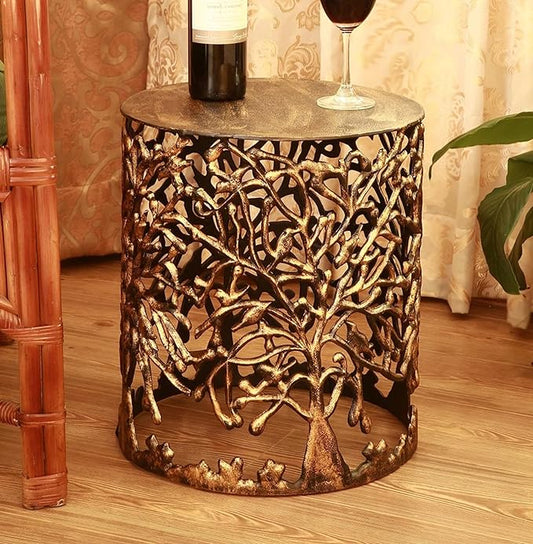 Tree and Lattice Pattern Garden Stool
