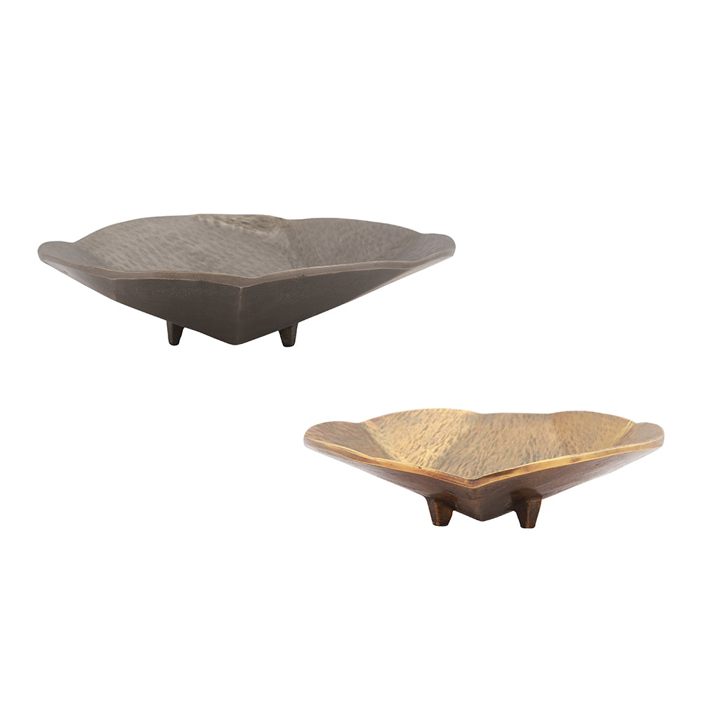 Gray and Brass Round Platters