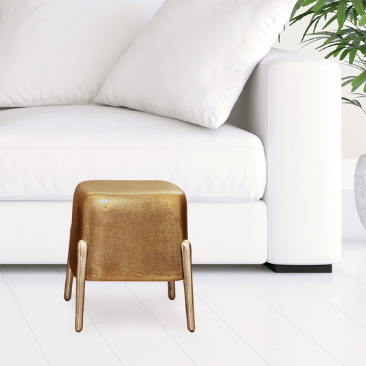Brass And Nickel Finish Four Legged Side Table