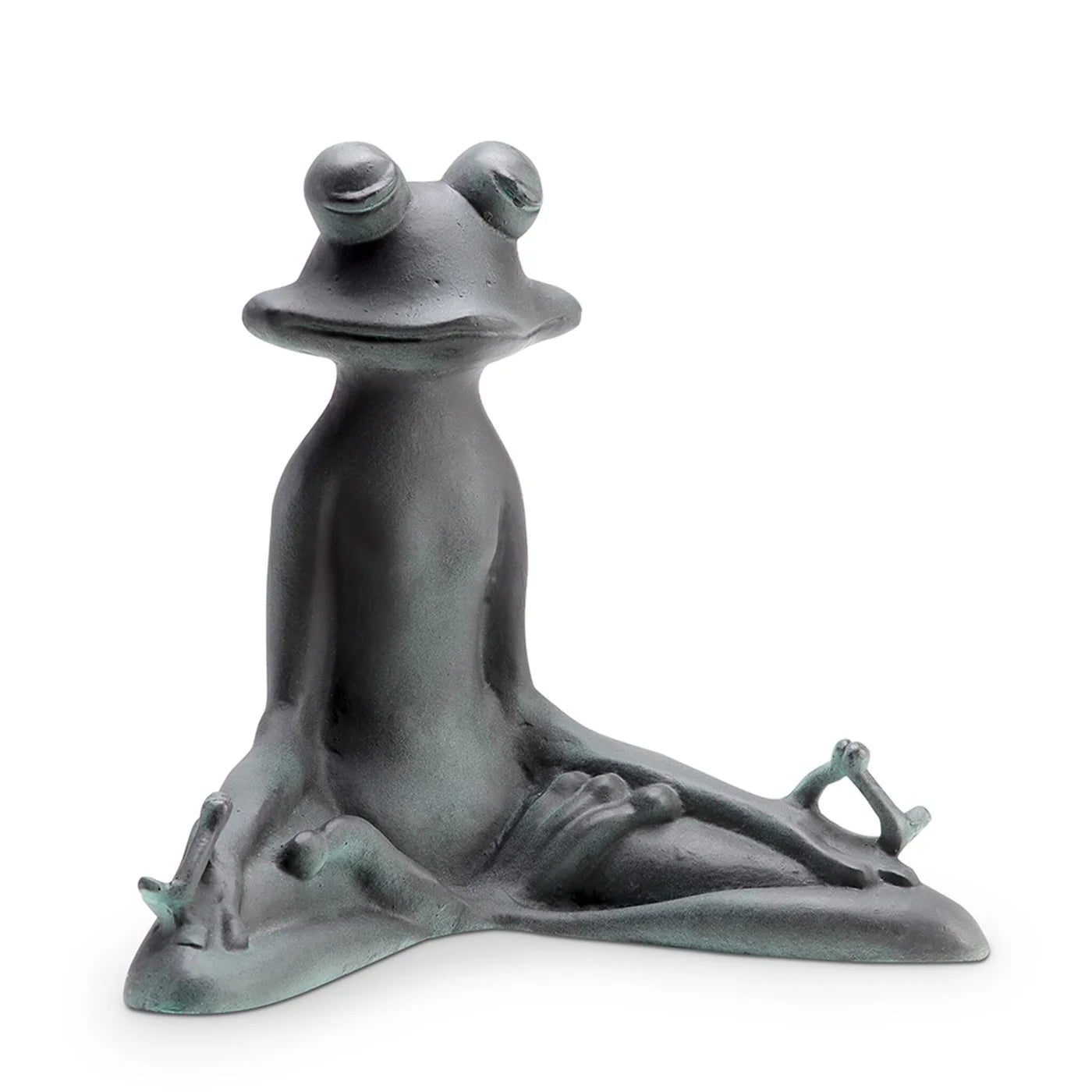 Contented Yoga Frog Garden Sculpture