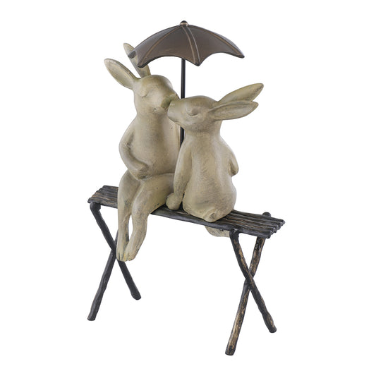 Bunny Lovers on Bench