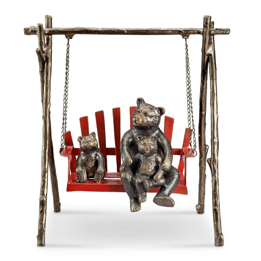 Bear And Cubs On Porch Swing