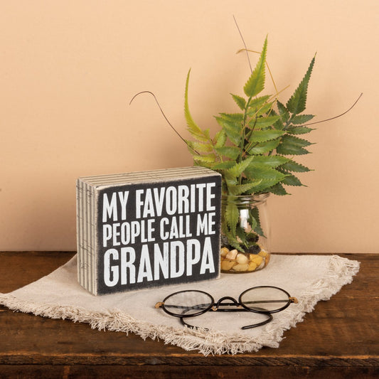Call Me Grandpa Box Sign
