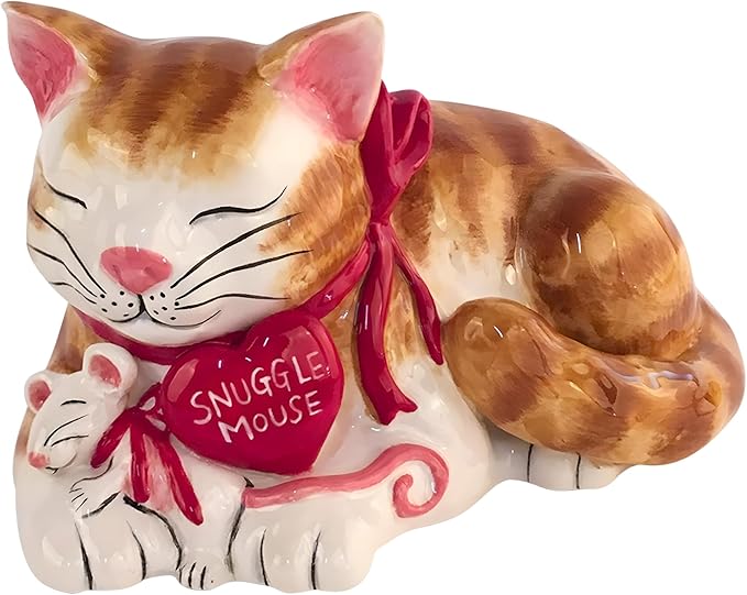 Snuggle Mouse Cat Figurine