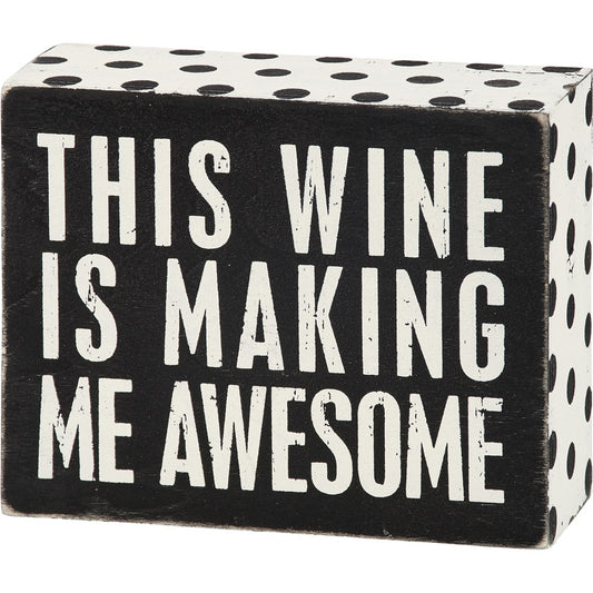 Wine Awesome Box Sign