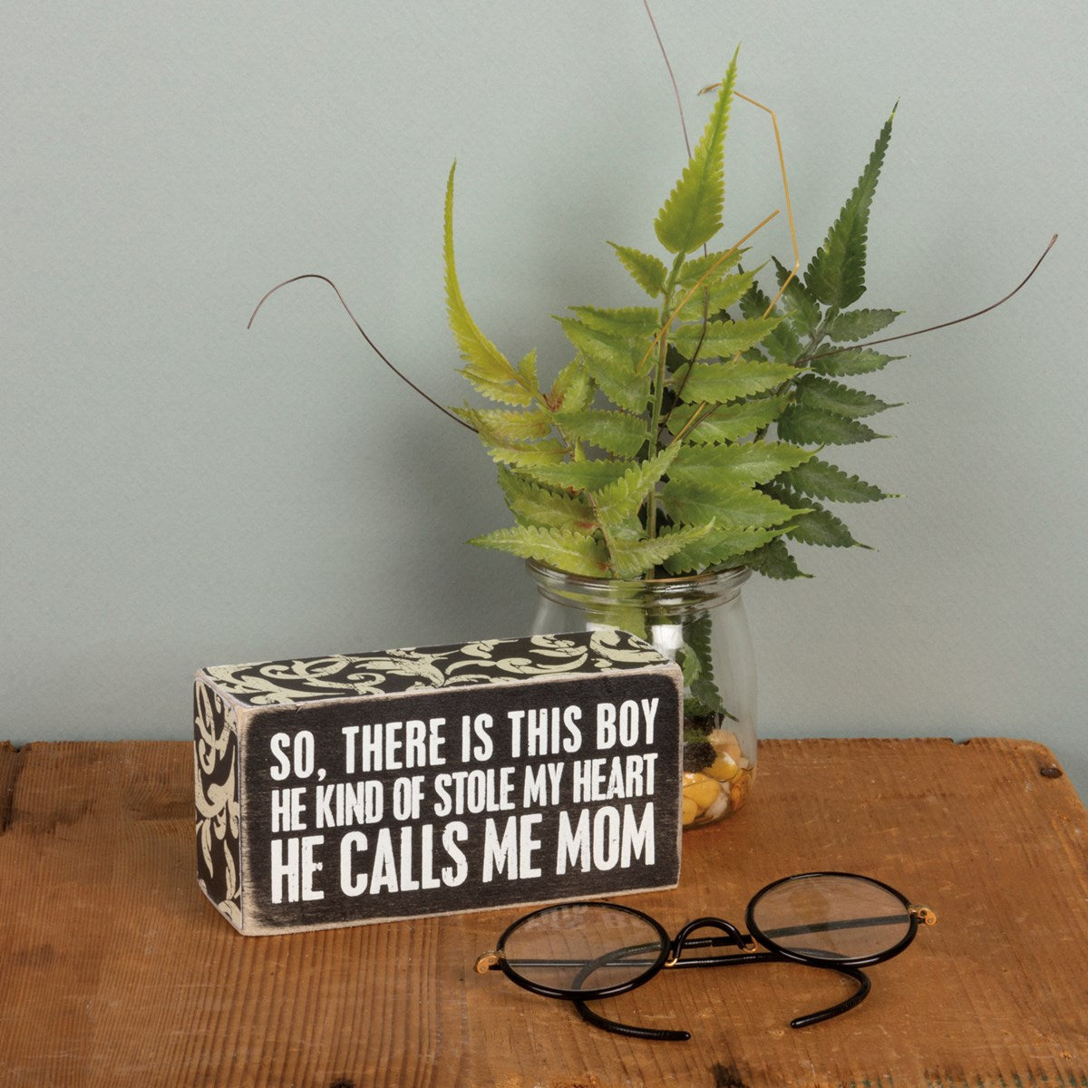 Calls Me Mom Box Sign