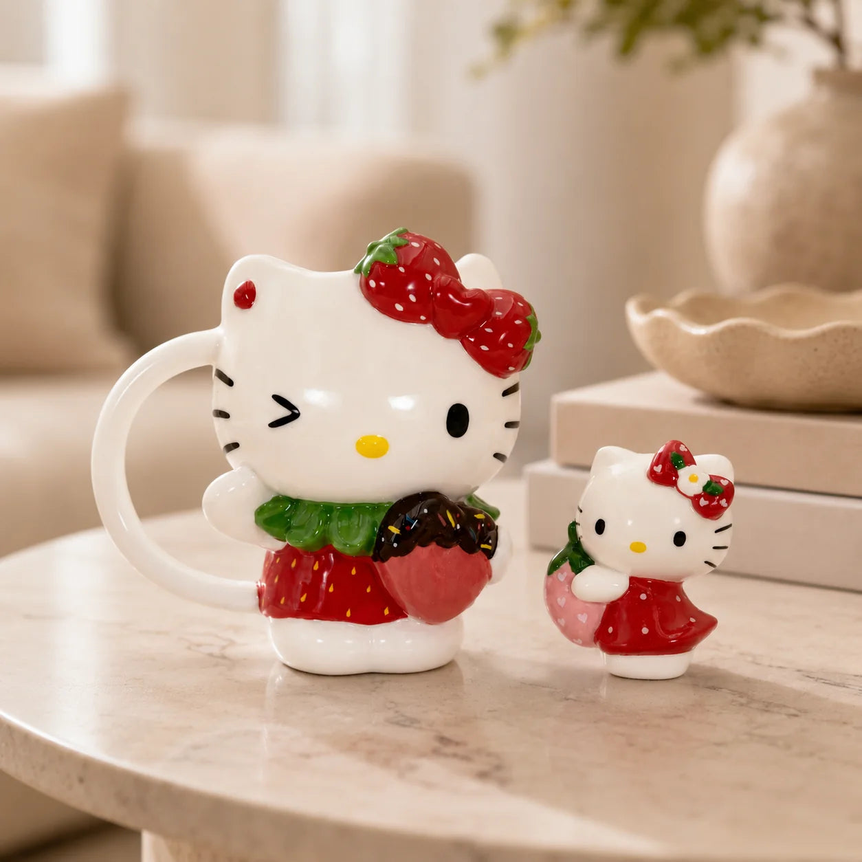 Hello Kitty with Strawberry Figural Mug and Gift Set