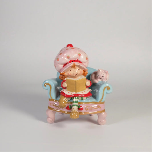 Strawberry Book Nook Figurine