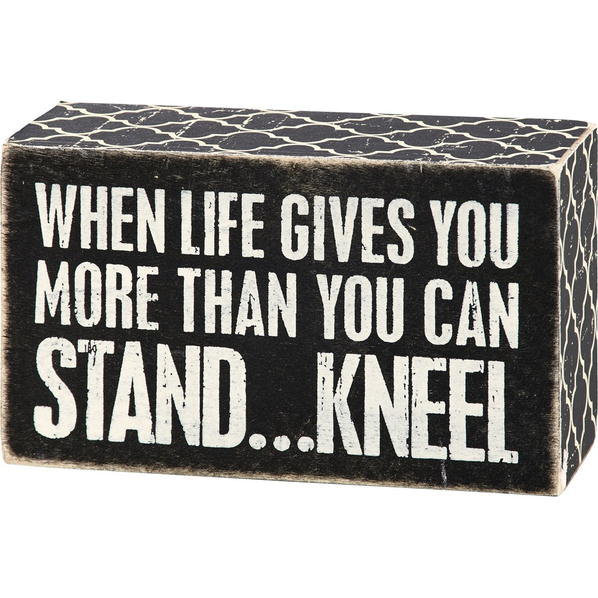 Box Sign - When Life Gives You More Than You Can Stand… Kneel