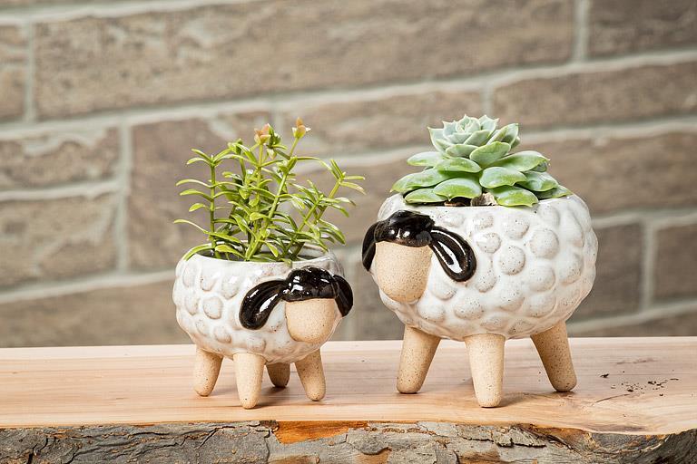 Large Sheep on Legs Planter