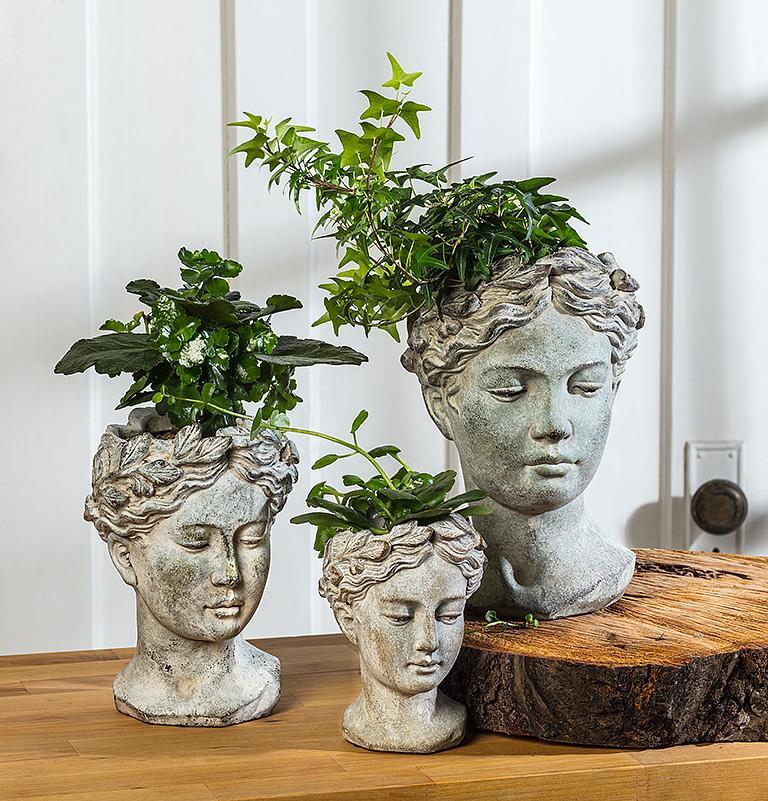 Extra Small Woman Head Planter