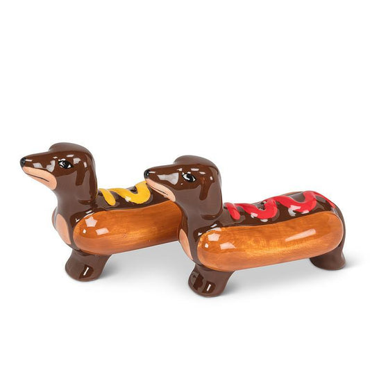 Dachshunds in Hot Dogs Salt & Pepper