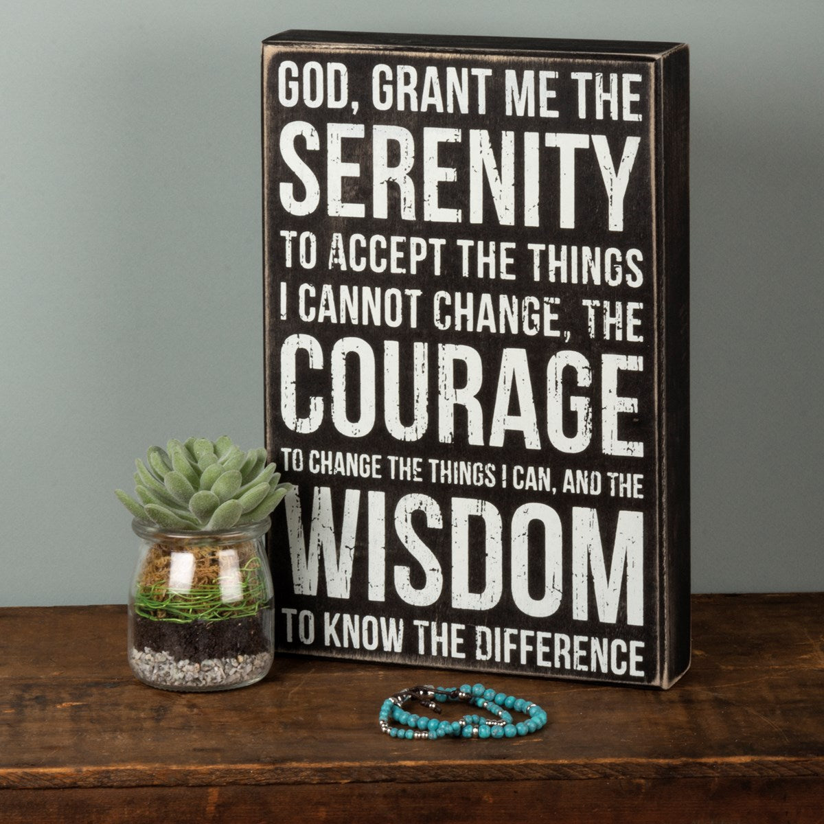 Serenity Prayer Box Sign