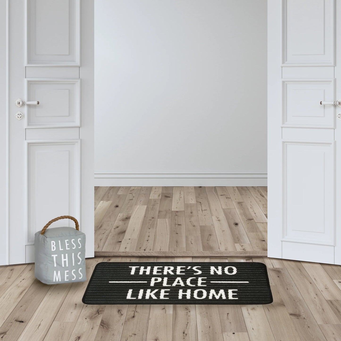 Bless this Mess - 5" x 6" Gray Door Stopper