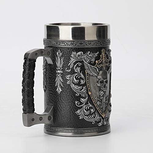 Winged Skull Crest Stein (Stainless Steel Tumbler)