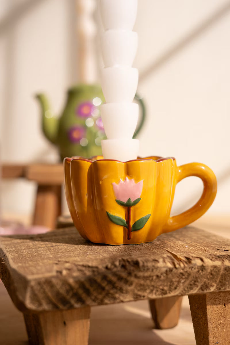 Set of 3 Tea Set Taper Candle Holders