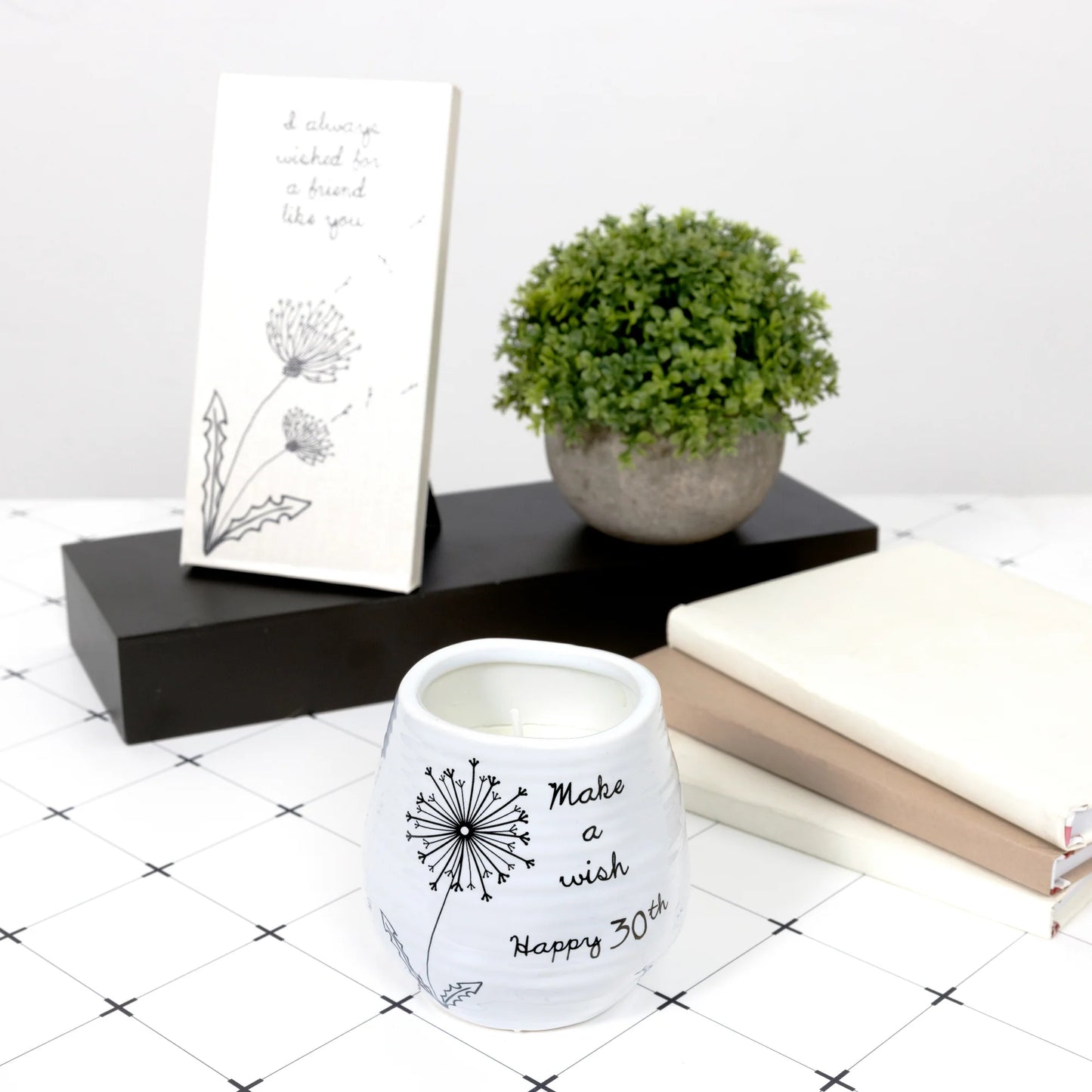 Happy 30th 8 oz - 100% Soy Wax Candle Scent: Serenity