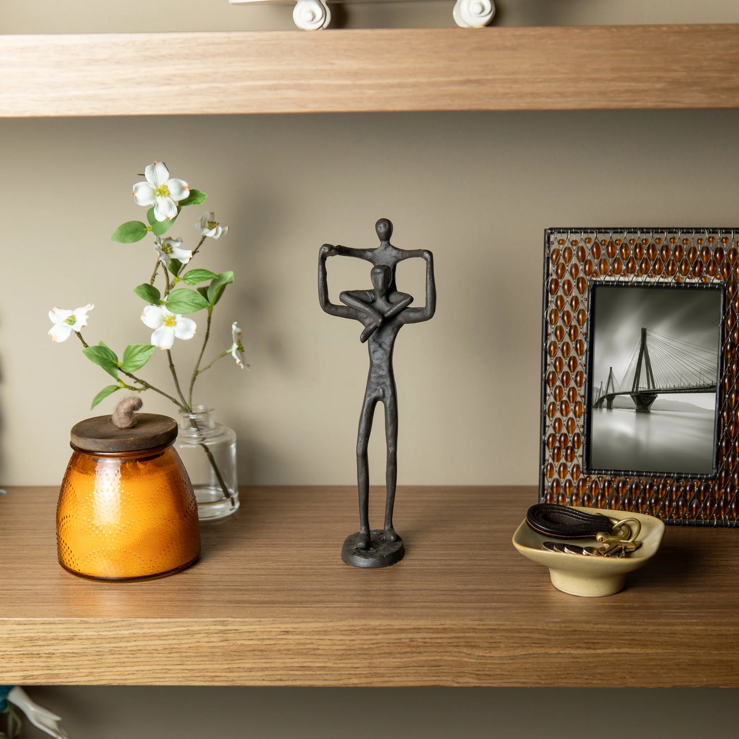 Encircled Reader Iron Sculpture