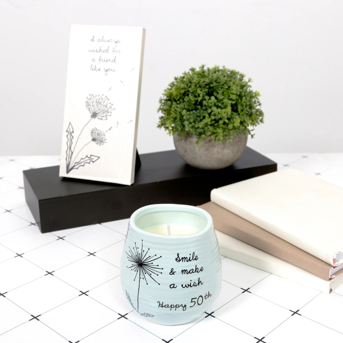 Happy 50th - 8 oz - 100% Soy Wax Candle Scent: Serenity