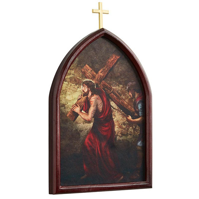 Stations Of The Cross Wood Plaque