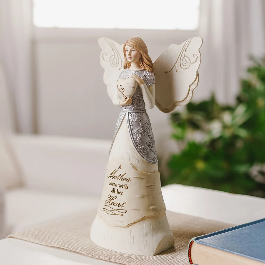 Mother 8" Angel Holding a Heart
