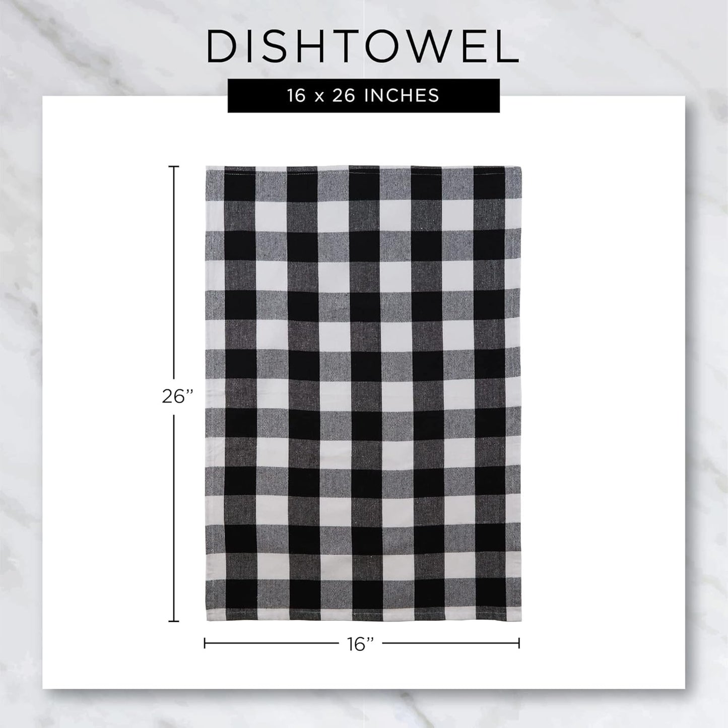 Red Check Windowpane Dishtowel