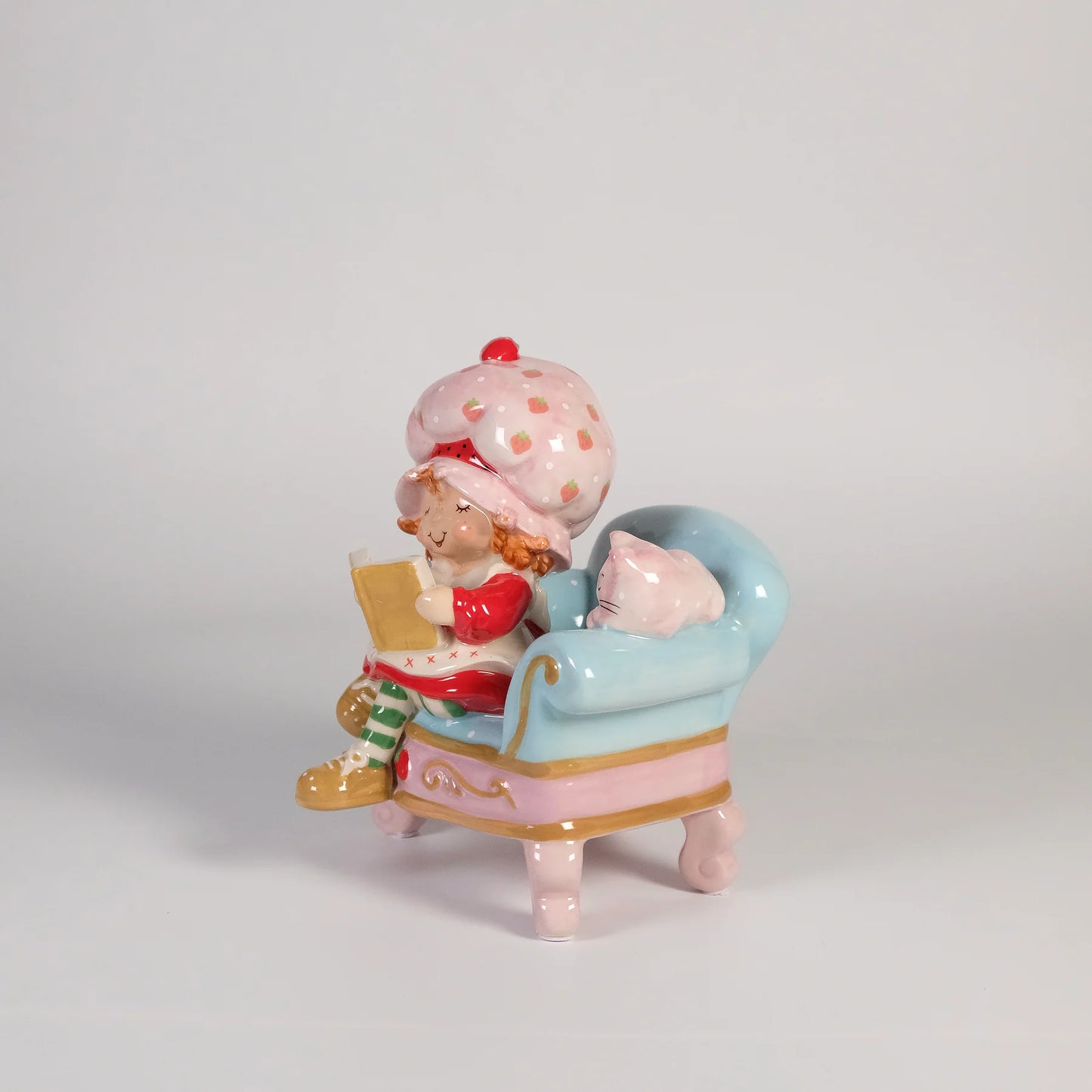 Strawberry Book Nook Figurine