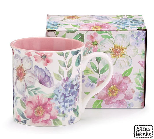 Flower blooms And Butterflies Coffee Mug