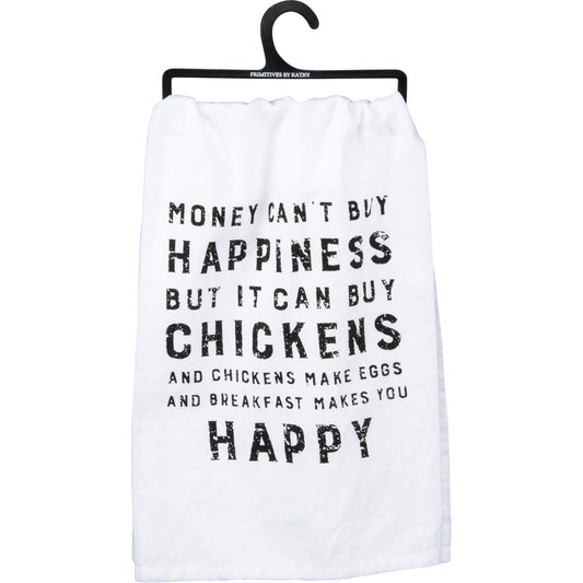 Happiness But It Can Buy Chickens Kitchen Towel
