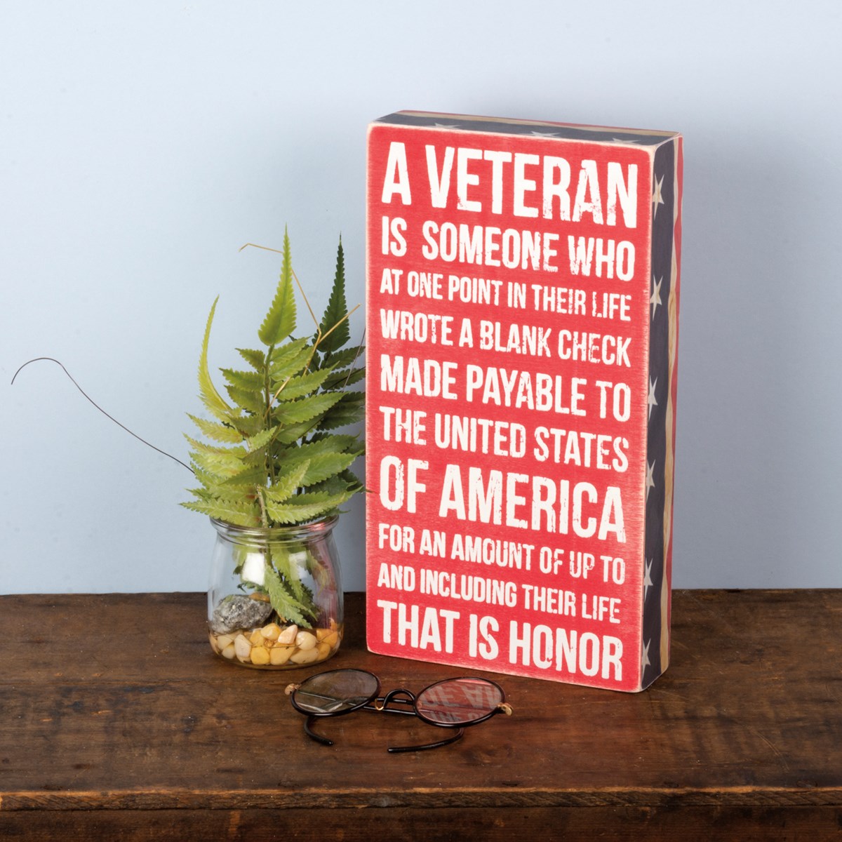 Box Sign - A Veteran