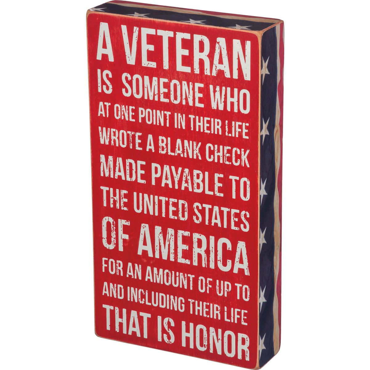 Box Sign - A Veteran