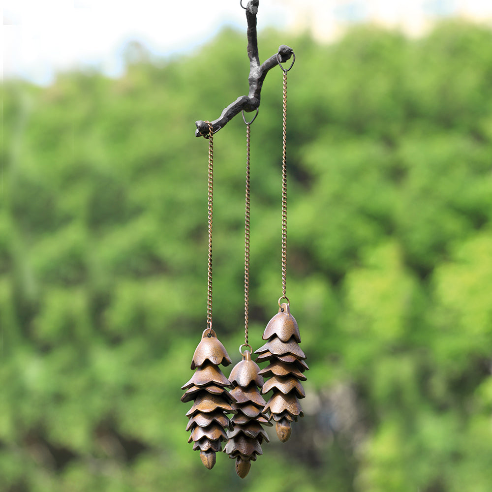 Triple Pinecone Wind Chime