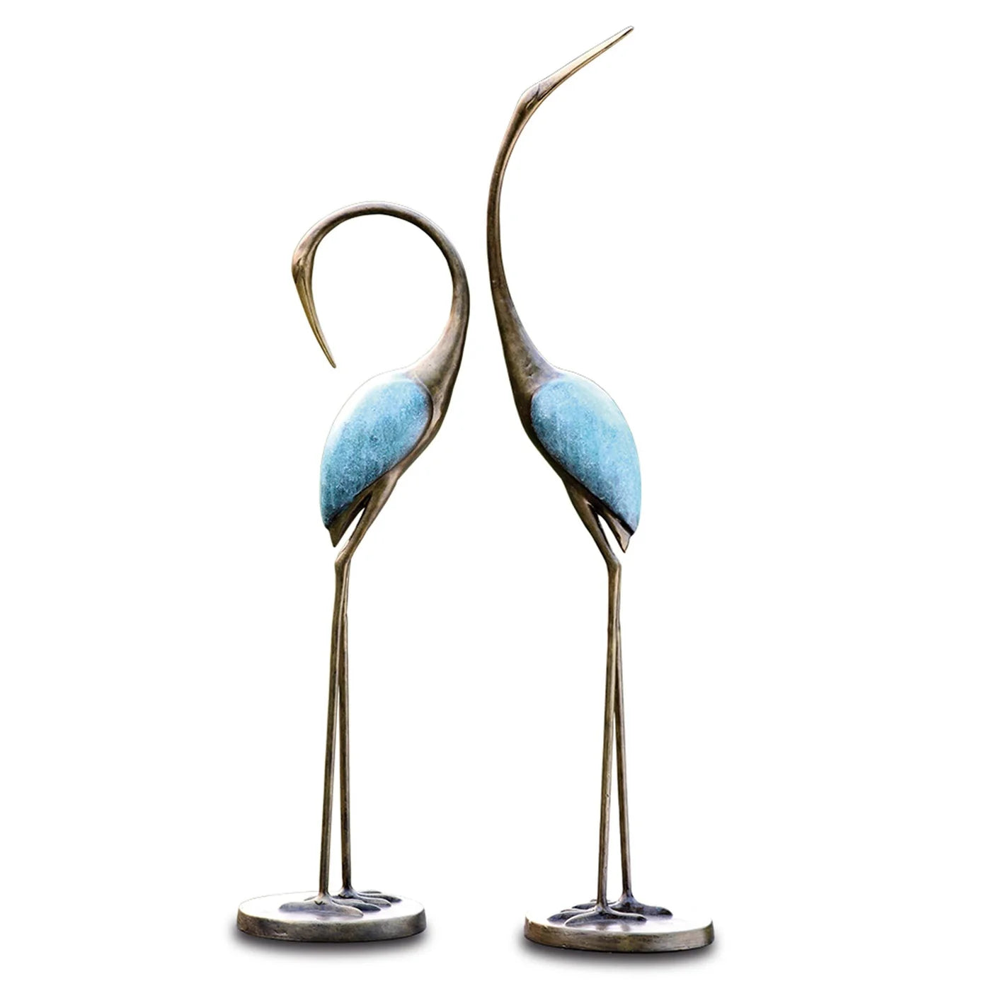 Stylized Garden Crane Pair Set of 2