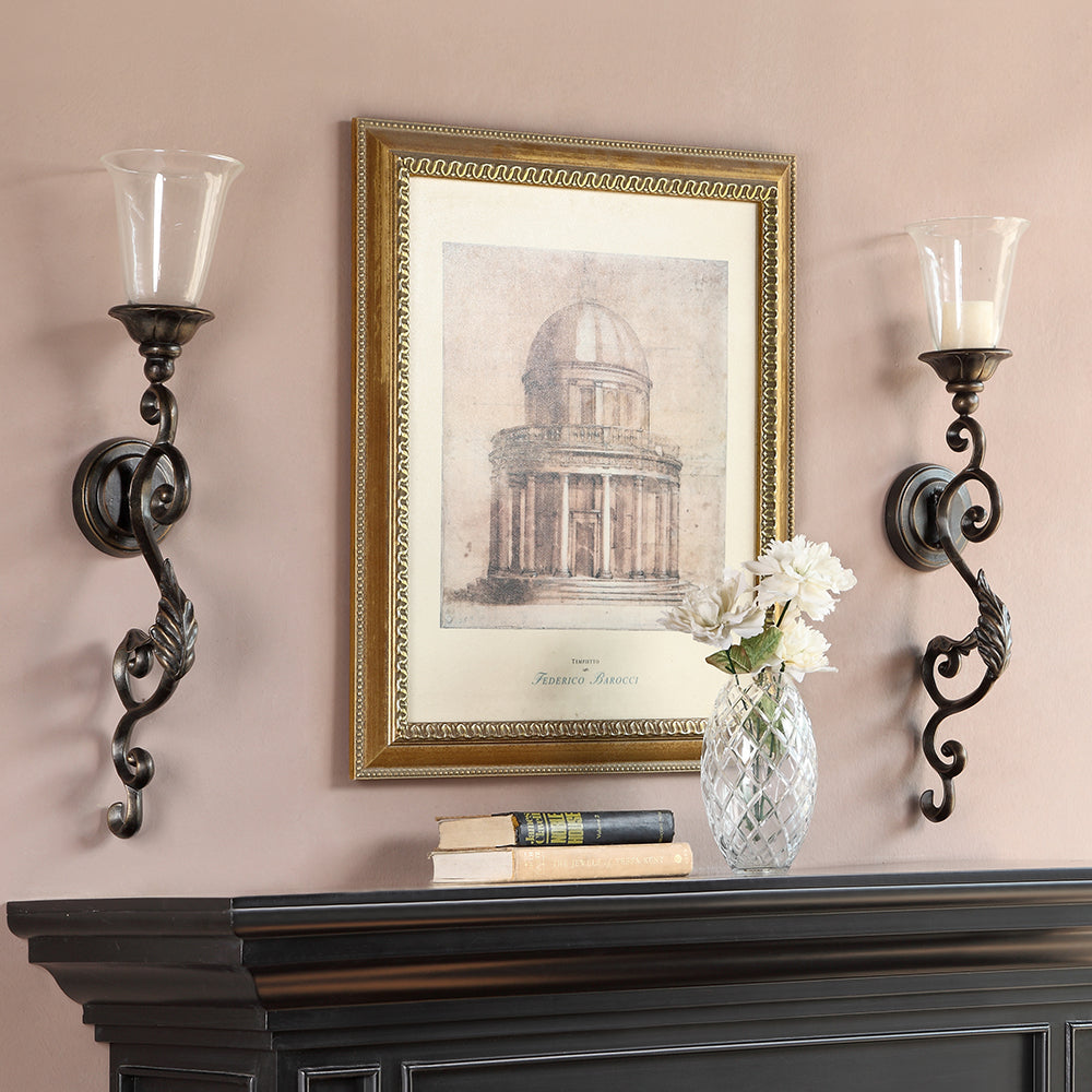 Leaf And Scroll Wall Sconce