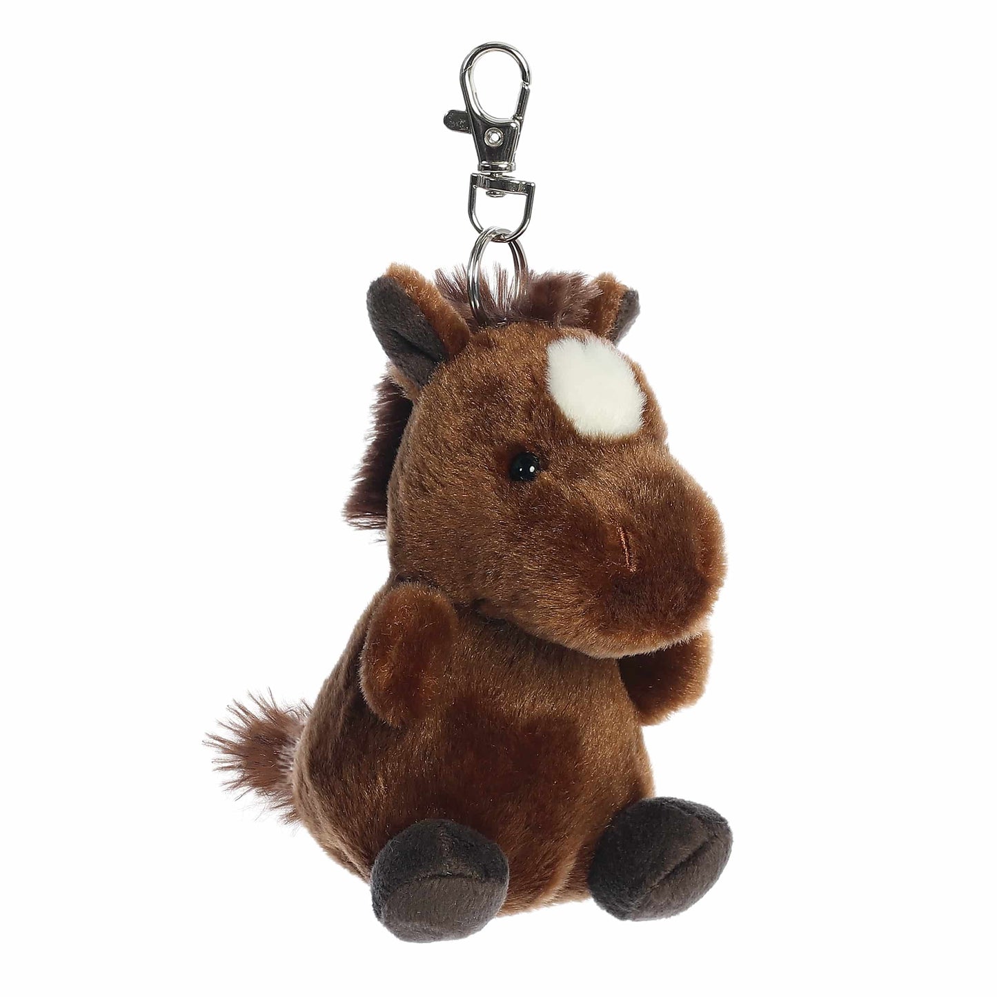 4" Truffle Brown Horse Clip-On