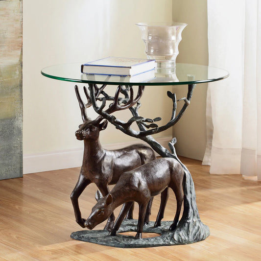 Deer Pair End Table