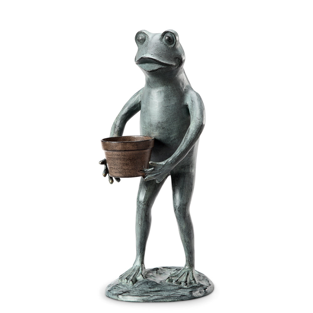 Helpful Garden Frog Planter Holder