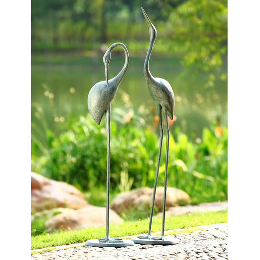 Contemplative Garden Crane Pair Set of 2