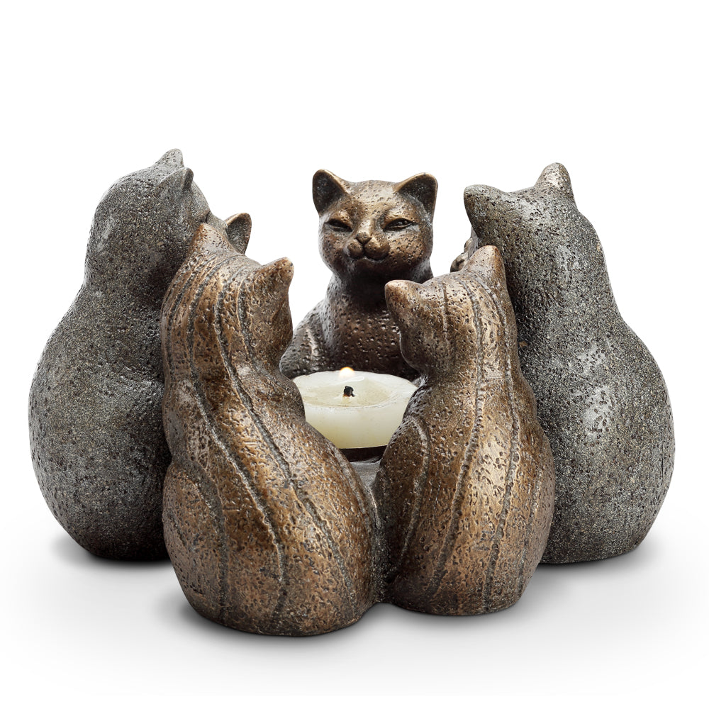 Cat Gathering Candleholder