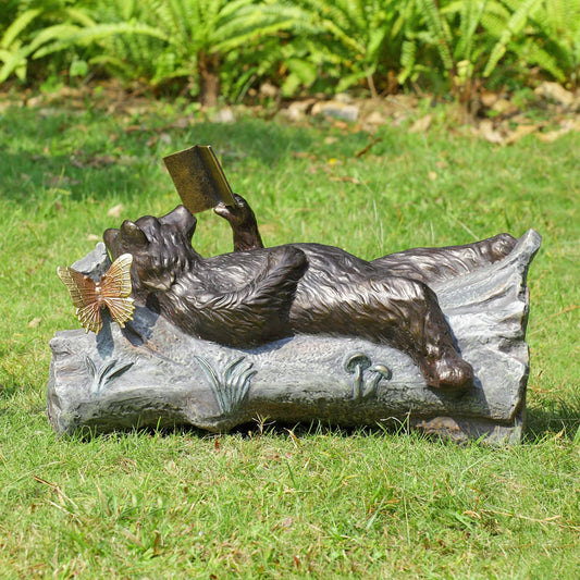 Lazy Reader Garden Sculpture