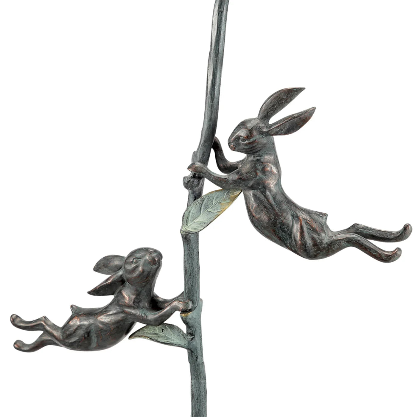 Rowdy Rabbit Pair And Flower Birdfeeder With Stake