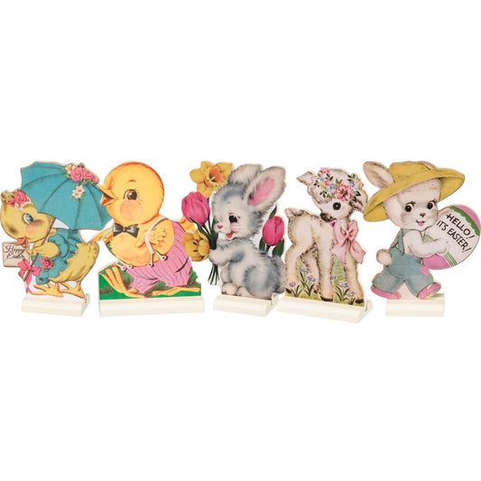Vintage Easter Stand Up Set