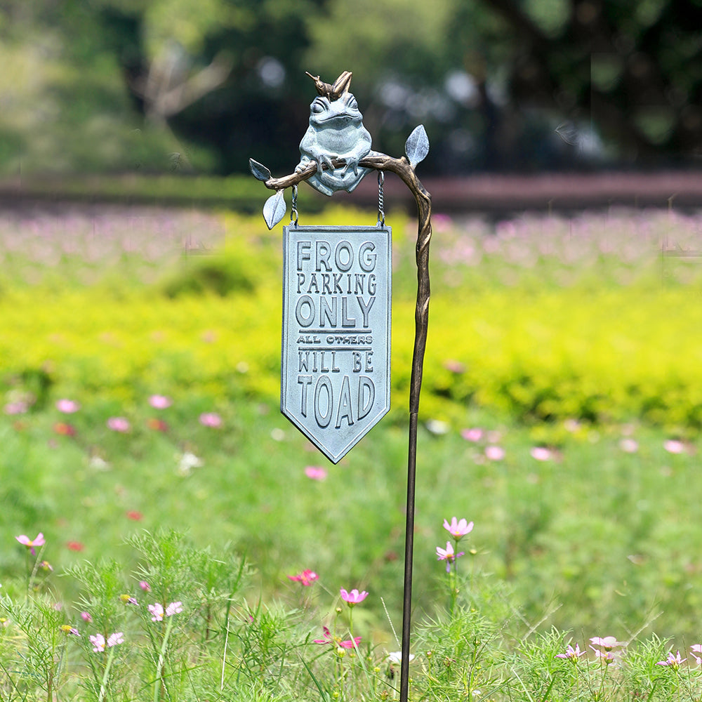 Frog Parking Garden Sign