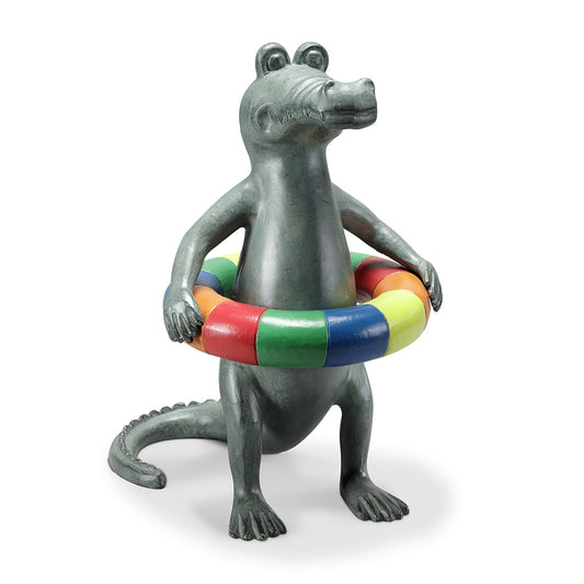 Pool Time Gator Garden Sculpture