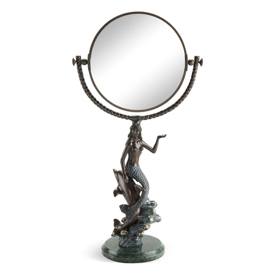 Cast Aluminum Mermaid & Dolphi